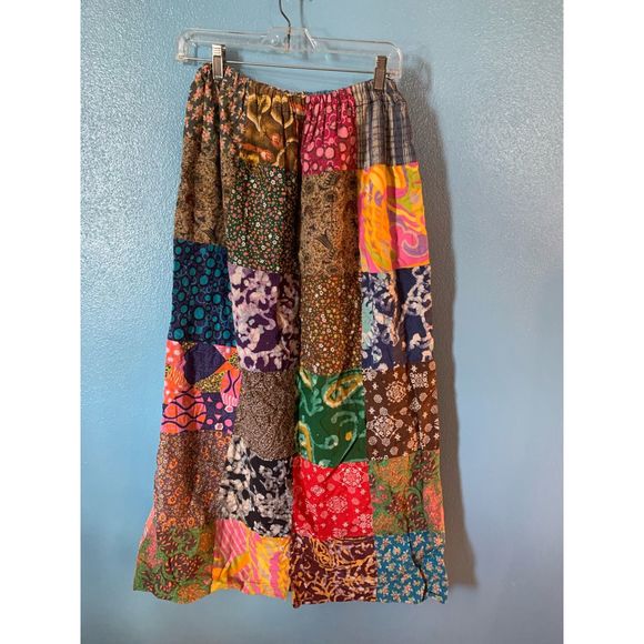 Mr Hank Dresses & Skirts - Vintage 1970s Mr Hank Patchwork Maxi Skirt Size Medium